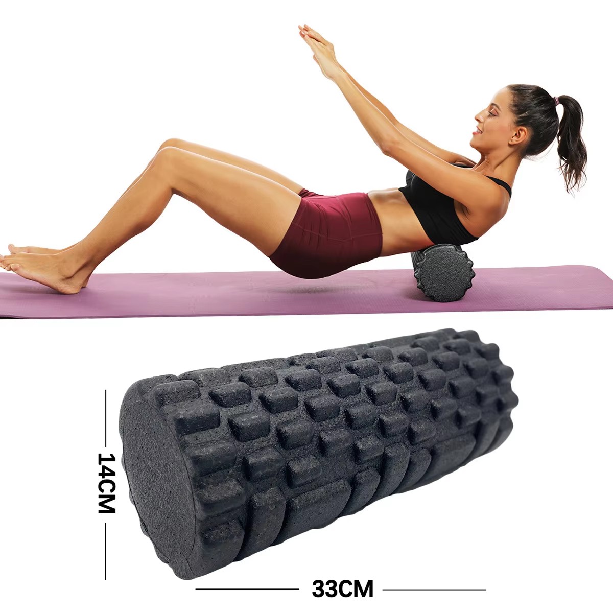 Home Gym Routine - 30/33cm Fitness wałek piankowy wałek do
