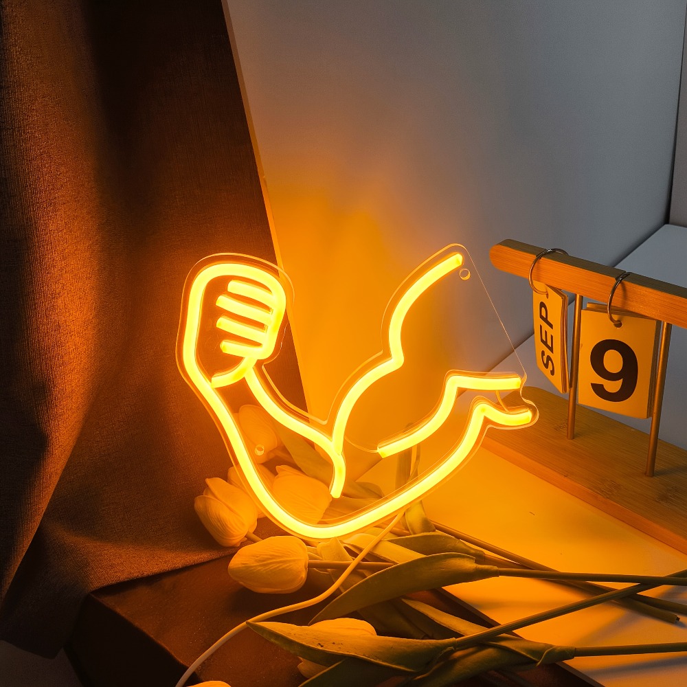 Home Gym Neon Sign - Światło Motywacyjne do Fitnessu - Neonowe