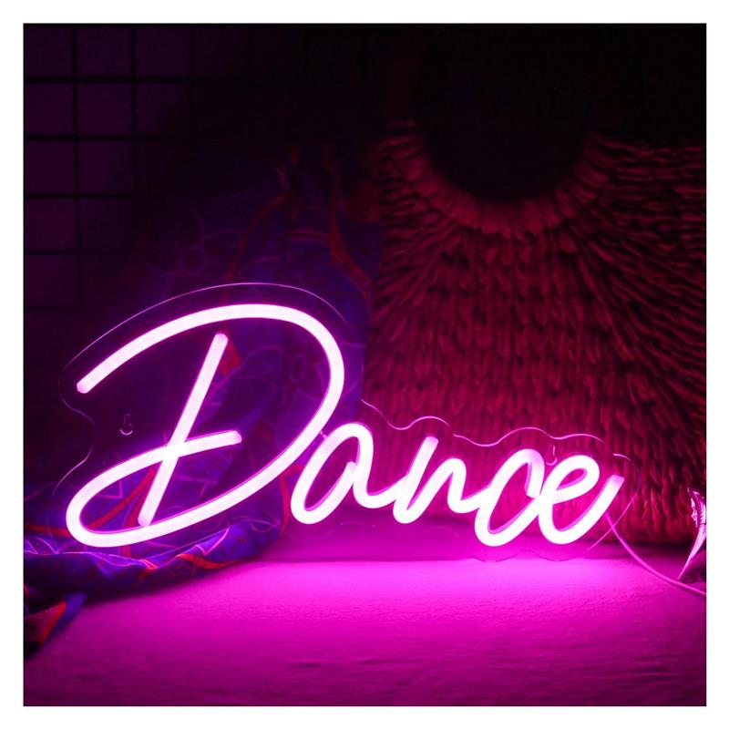 Home Gym Neon Sign - Neonowy Znak Taneczny Różowe Światło Dekoracja