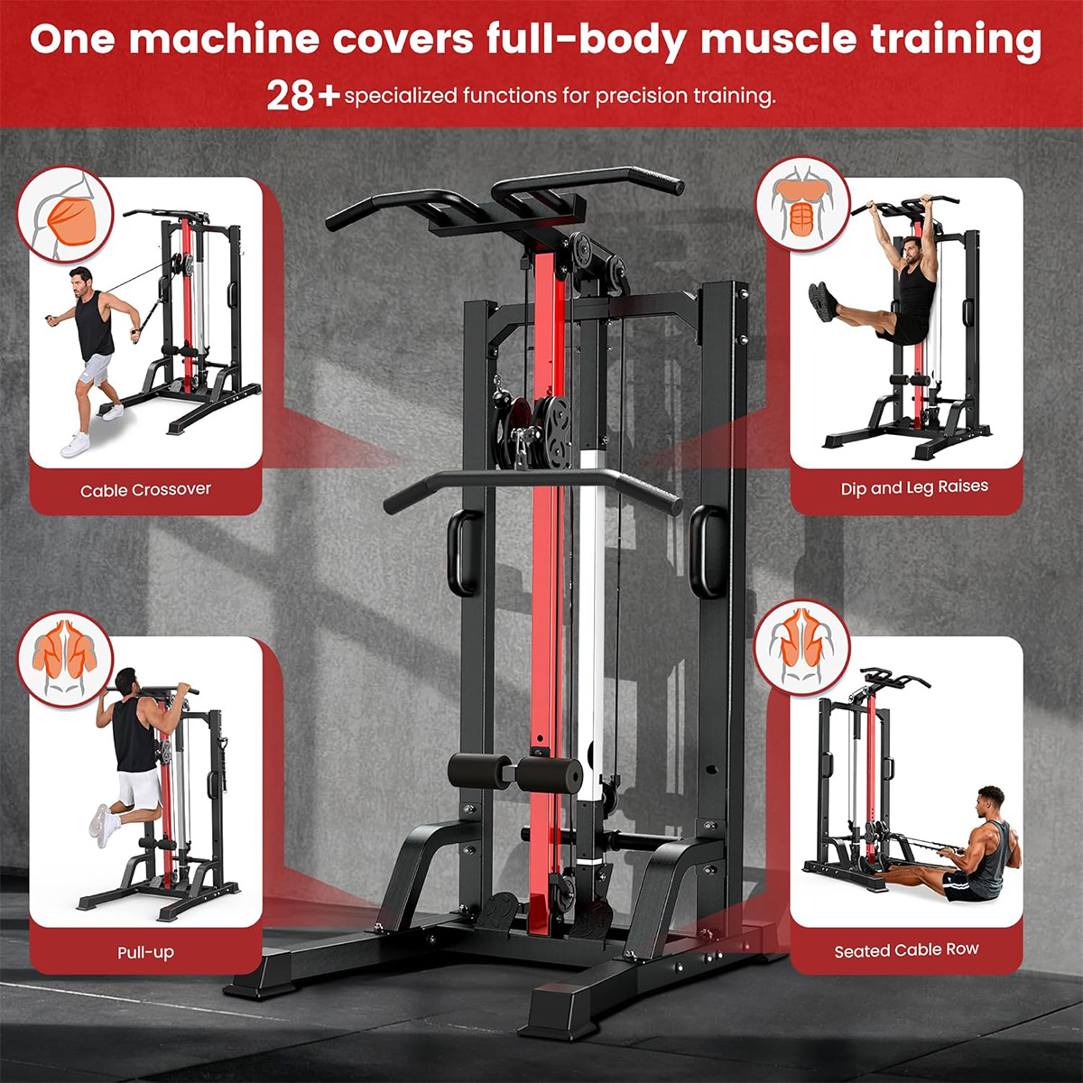 Pooboo Home Gym Machine - Syst – Leg Home Gym Workout recenzja i cena