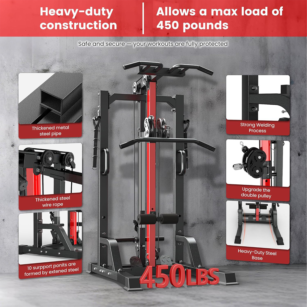 Pooboo Home Gym Machine - Syst – Leg Home Gym Workout recenzja i cena