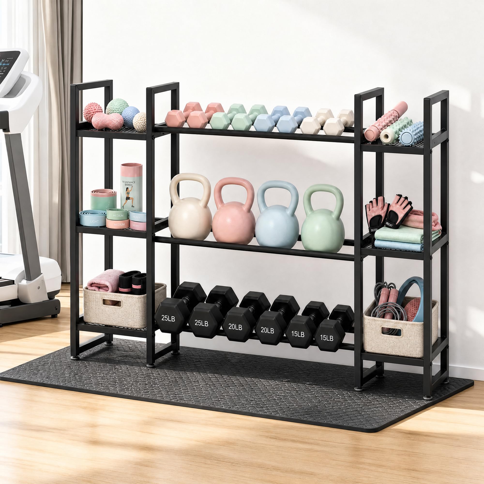 Stojak na hantle 3-poziomowy,  – All In One Gym Home Equipment recenzja i cena