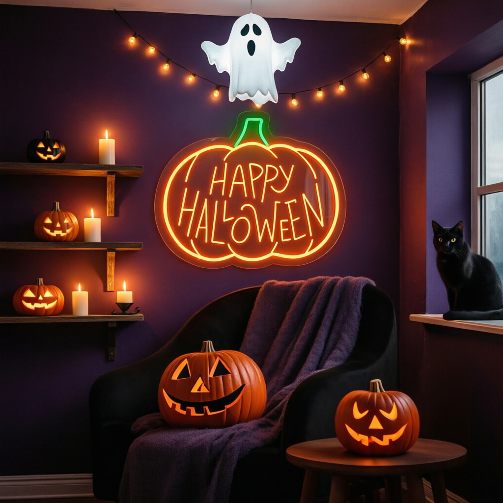Neonowy znak na Halloween – pe – Home Gym Neon Sign recenzja i cena