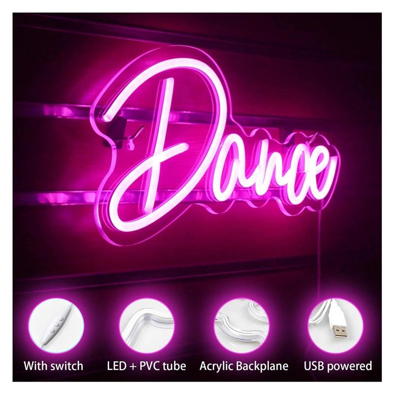 Neonowy Znak Taneczny Różowe Ś – Home Gym Neon Sign recenzja i cena